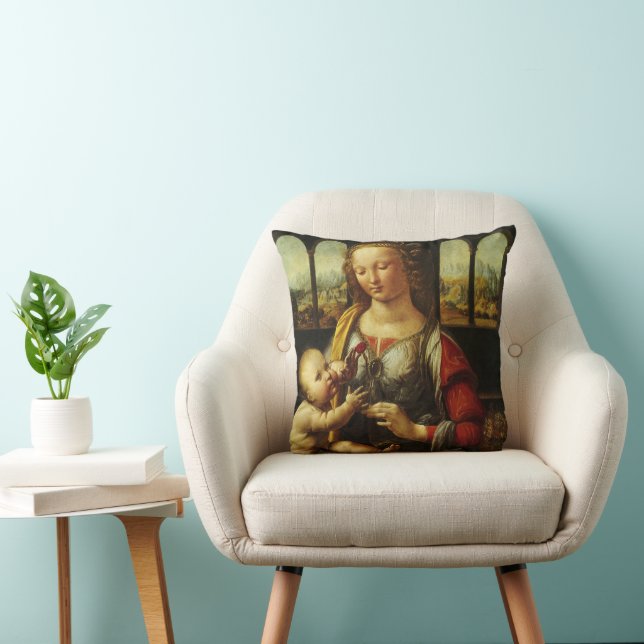 Leonardo da Vinci's Madonna of the Carnation Cushion (Chair)