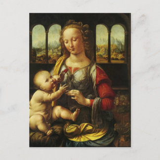 Leonardo da Vinci's Madonna of the Carnation Postcard