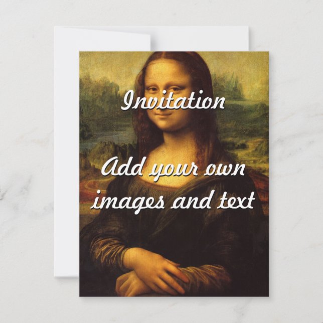 Leonardo Da Vinci's Mona Lisa Invitation (Front)