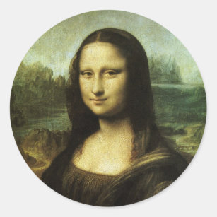 Leonardo da Vinci's Mona Lisa, Renaissance Art Classic Round Sticker