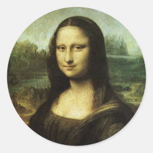 Leonardo da Vinci's Mona Lisa, Renaissance Art Classic Round Sticker