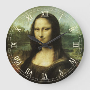 Leonardo da Vinci's Mona Lisa, Renaissance Art Large Clock
