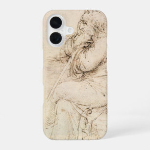Leonardo da Vinci's Old Man and Water Sketch iPhone 16 Case