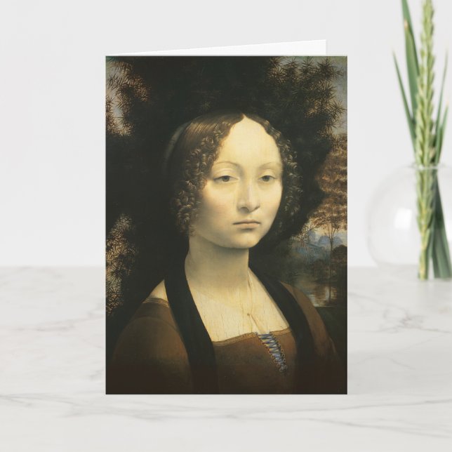 Leonardo da Vinci's Portrait of Ginevra Benci Card (Front)