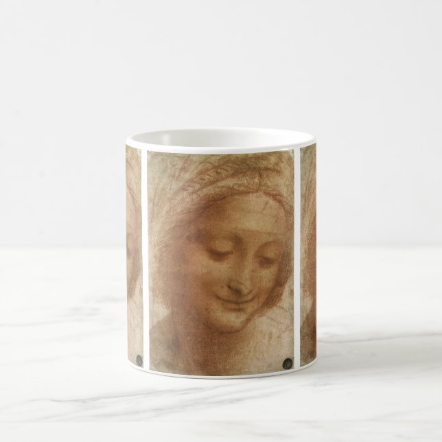 Leonardo da Vinci's Portrait of Saint Anne Study Coffee Mug (Center)