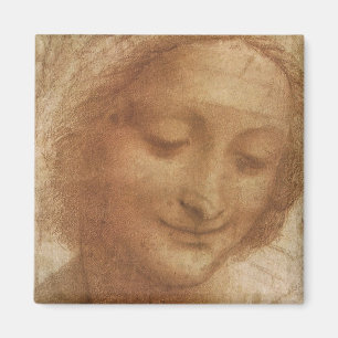 Leonardo da Vinci's Portrait of Saint Anne Study Magnet