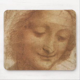Leonardo da Vinci's Portrait of Saint Anne Study Mouse Mat