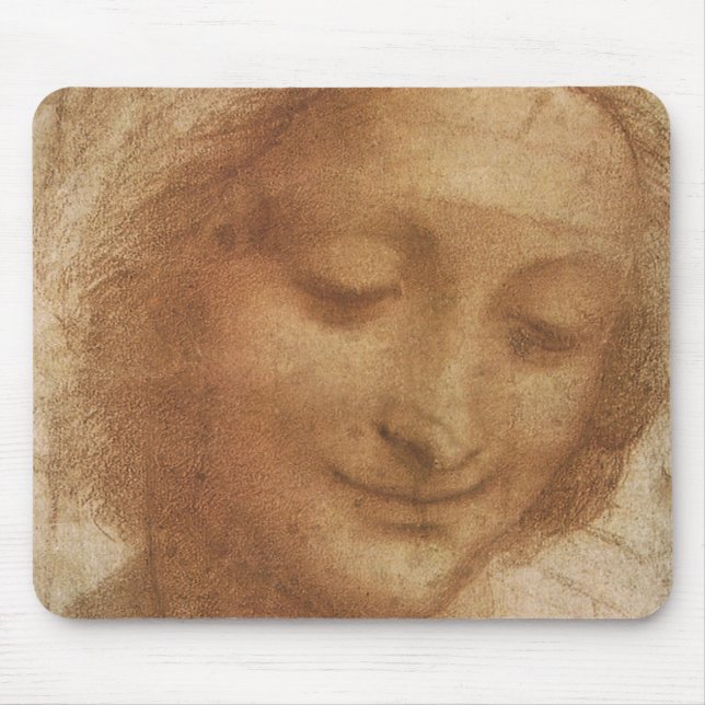 Leonardo da Vinci's Portrait of Saint Anne Study Mouse Mat (Front)