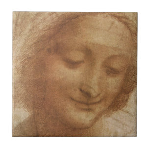 Leonardo da Vinci's Portrait of Saint Anne Study Tile