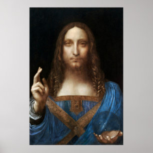 Leonardo da Vinci's Salvator Mundi (circa 1500) Poster