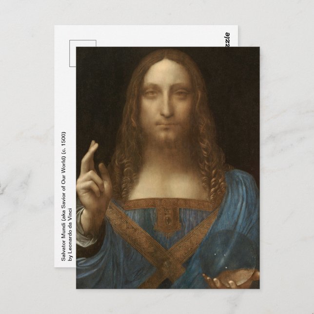 Leonardo da Vinci's Salvator Mundi (Jesus Christ) Postcard (Front/Back)