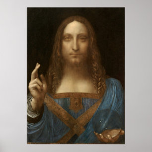 Leonardo da Vinci's Salvator Mundi (Jesus Christ) Poster