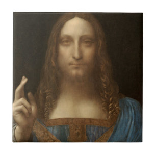 Leonardo da Vinci's Salvator Mundi (Jesus Christ) Tile