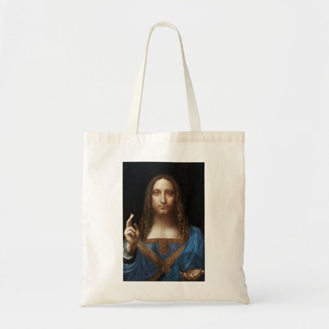 Leonardo da Vinci's Salvator Mundi Tote Bag (Front)