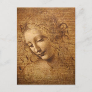 Leonardo da Vinci's Scapigliata, Head of a Woman Postcard