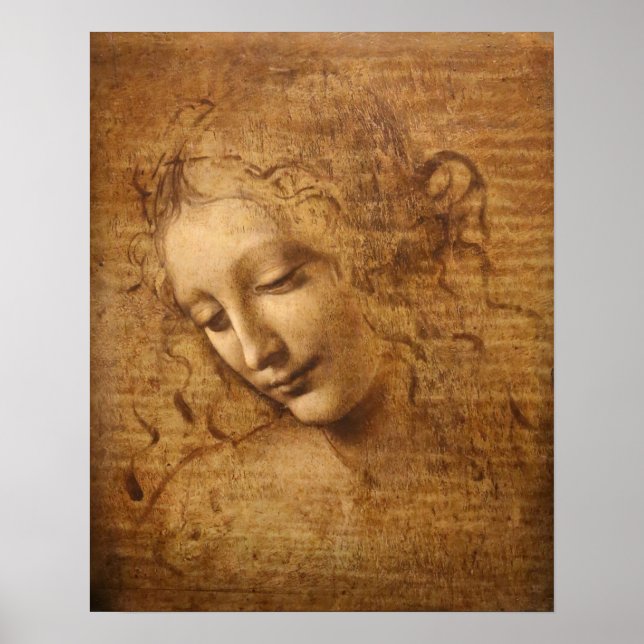 Leonardo da Vinci's Scapigliata, Head of a Woman Poster (Front)