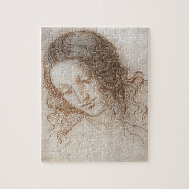 Leonardo da Vinci's Study of the Head of Leda Jigsaw Puzzle (Vertical)