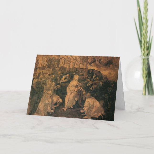 Leonardo da Vinci's The Adoration of the Magi Card (Front)