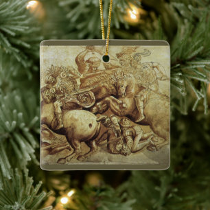 Leonardo da Vinci's The Battle of Anghiari Ceramic Ornament