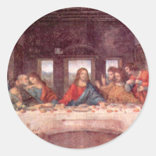Leonardo da Vinci's The Last Supper Classic Round Sticker