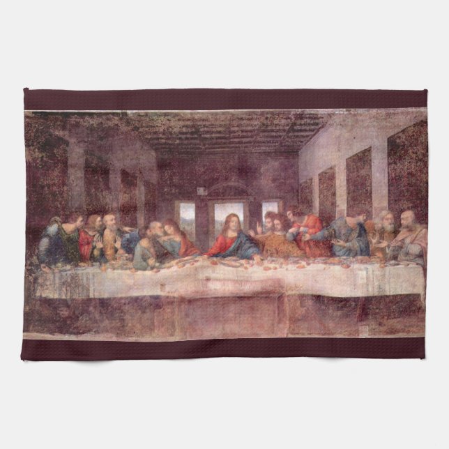 Leonardo da Vinci's The Last Supper Tea Towel (Horizontal)