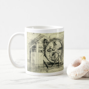 Leonardo da Vinci's Treadmill Powered Crossbow Coffee Mug