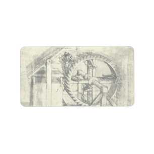 Leonardo da Vinci's Treadmill Powered Crossbow Label