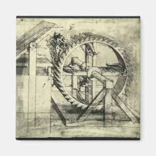 Leonardo da Vinci's Treadmill Powered Crossbow Magnet