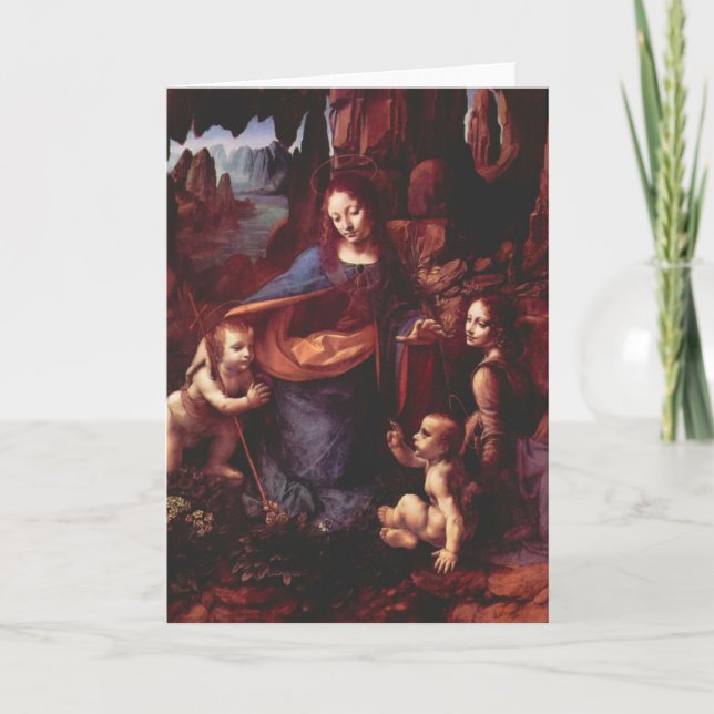 Leonardo da Vinci's Virgin (Madonna) of the Rocks Card (Front)