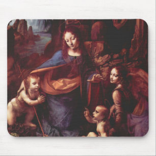 Leonardo da Vinci's Virgin (Madonna) of the Rocks Mouse Mat