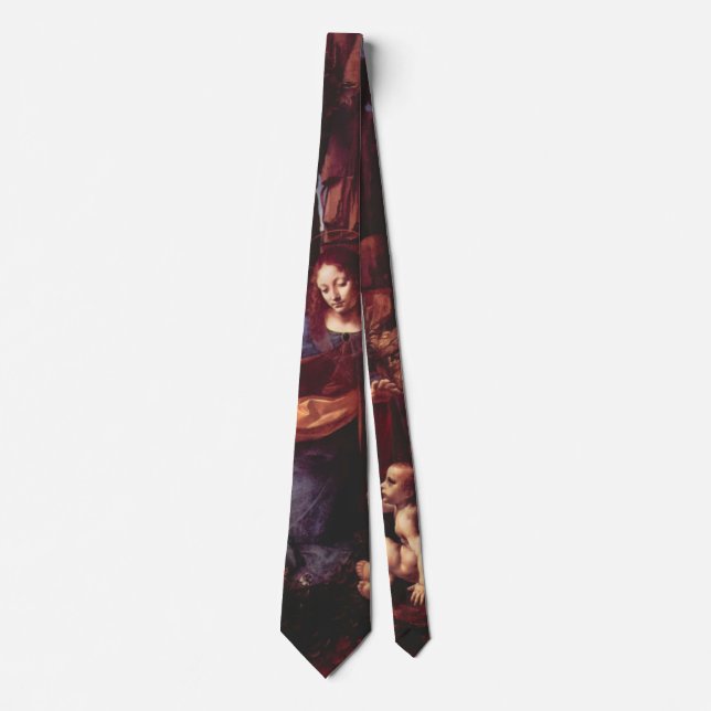 Leonardo da Vinci's Virgin (Madonna) of the Rocks Tie (Front)