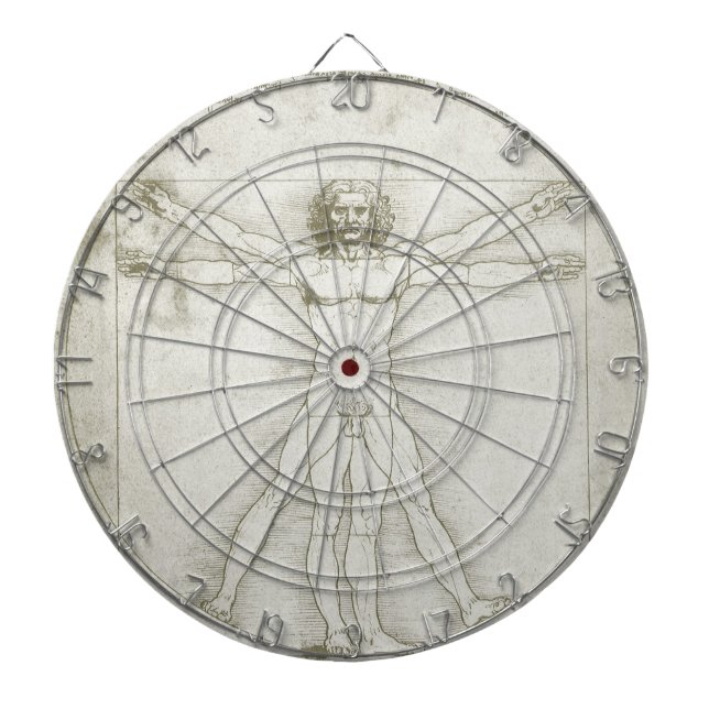 Leonardo da Vinci's Vitruvian Man Dartboard (Front)