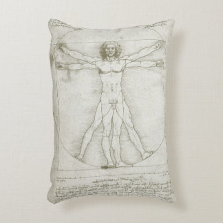 Leonardo da Vinci's Vitruvian Man Decorative Cushion