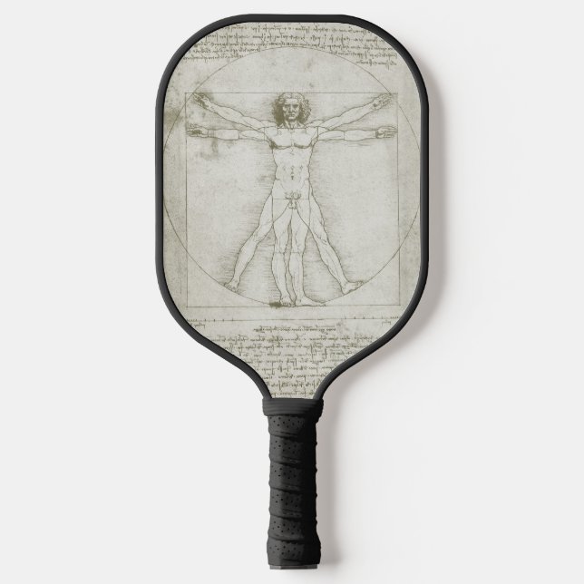 Leonardo da Vinci's Vitruvian Man Pickleball Paddle (Front)
