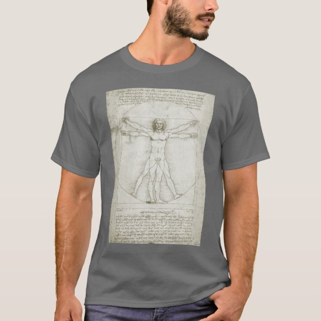 Leonardo da Vinci's Vitruvian Man T-Shirt (Front)