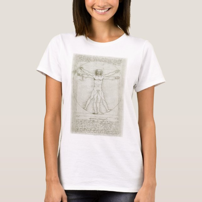 Leonardo da Vinci's Vitruvian Man T-Shirt (Front)