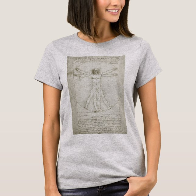 Leonardo da Vinci's Vitruvian Man T-Shirt (Front)