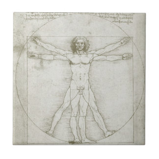 Leonardo da Vinci's Vitruvian Man Tile