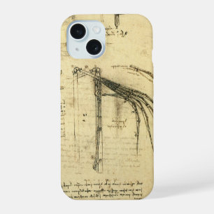 Leonardo da Vinci's Wing on Flying Machine Sketch iPhone 15 Case