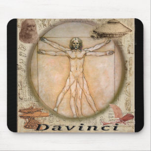 Leonardo Davinci poster Mouse Mat