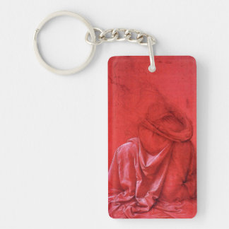 Leonardo DaVinci red drapery sketch Key Ring