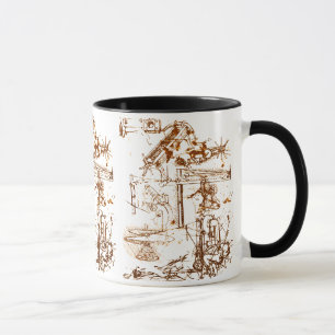Leonardo DaVinci sketched coffee mug
