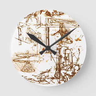 Leonardo DaVinci sketched wall clock