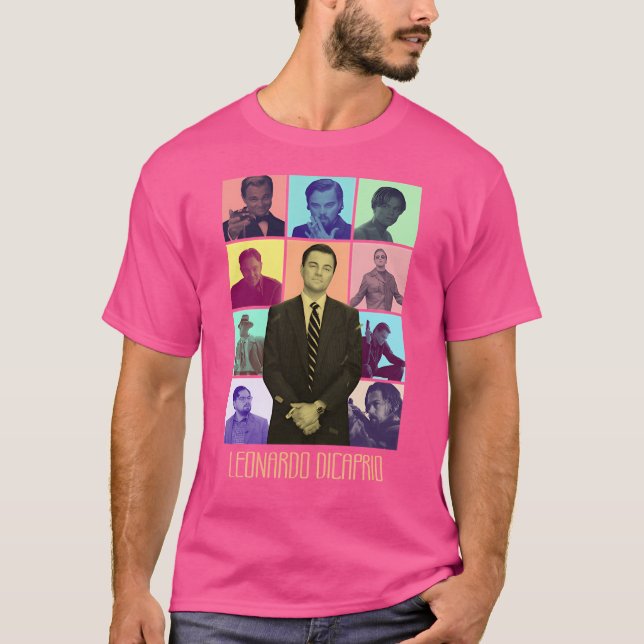 Leonardo Dicaprio - Iconic Roles Collage T-Shirt (Front)