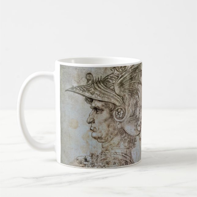 Leonardo’s Helmeted Warrior  Coffee Mug (Left)