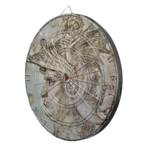 Leonardo’s Helmeted Warrior  Dartboard