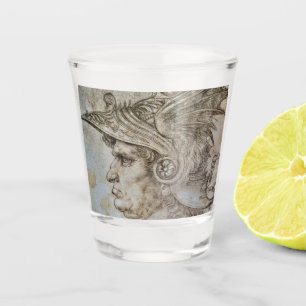 Leonardo’s Helmeted Warrior Shot Glass