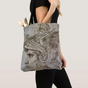 Leonardo’s Helmeted Warrior Tote Bag