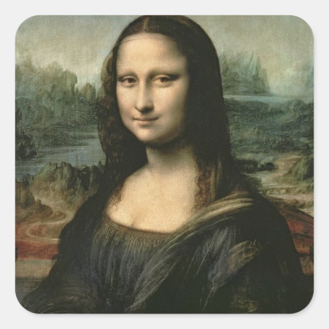 Leonardo Vinci | Mona Lisa, c.1503-6 Square Sticker (Front)