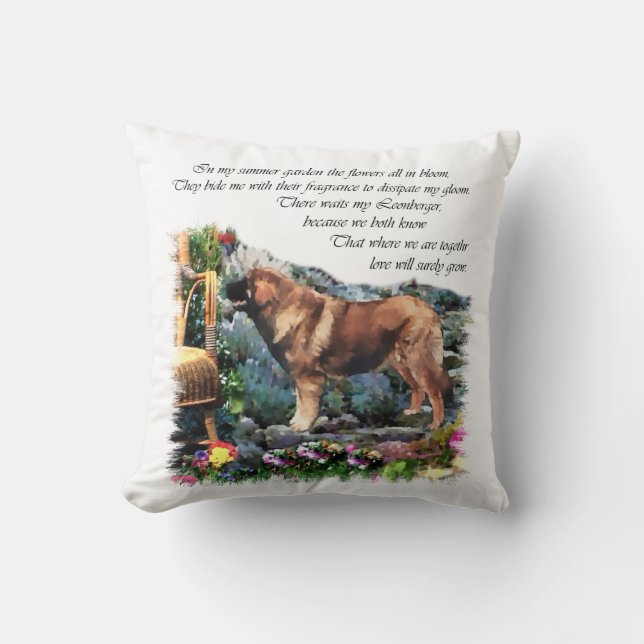Leonberger Art Gifts Cushion (Front)